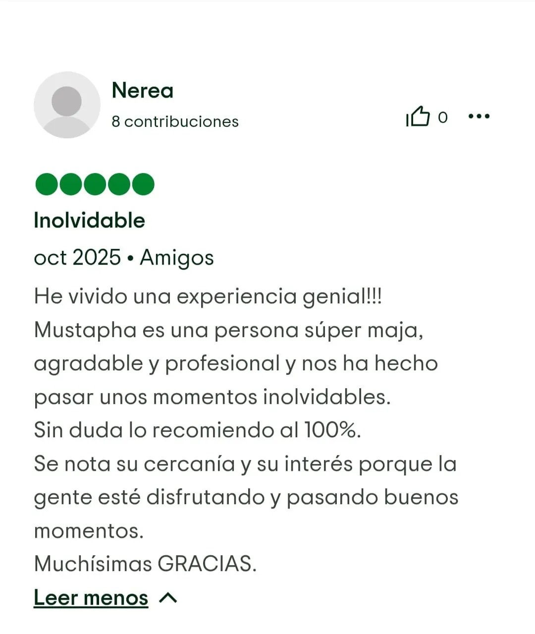 Reseña de Tripadvisor de Marruecos y tal 1
